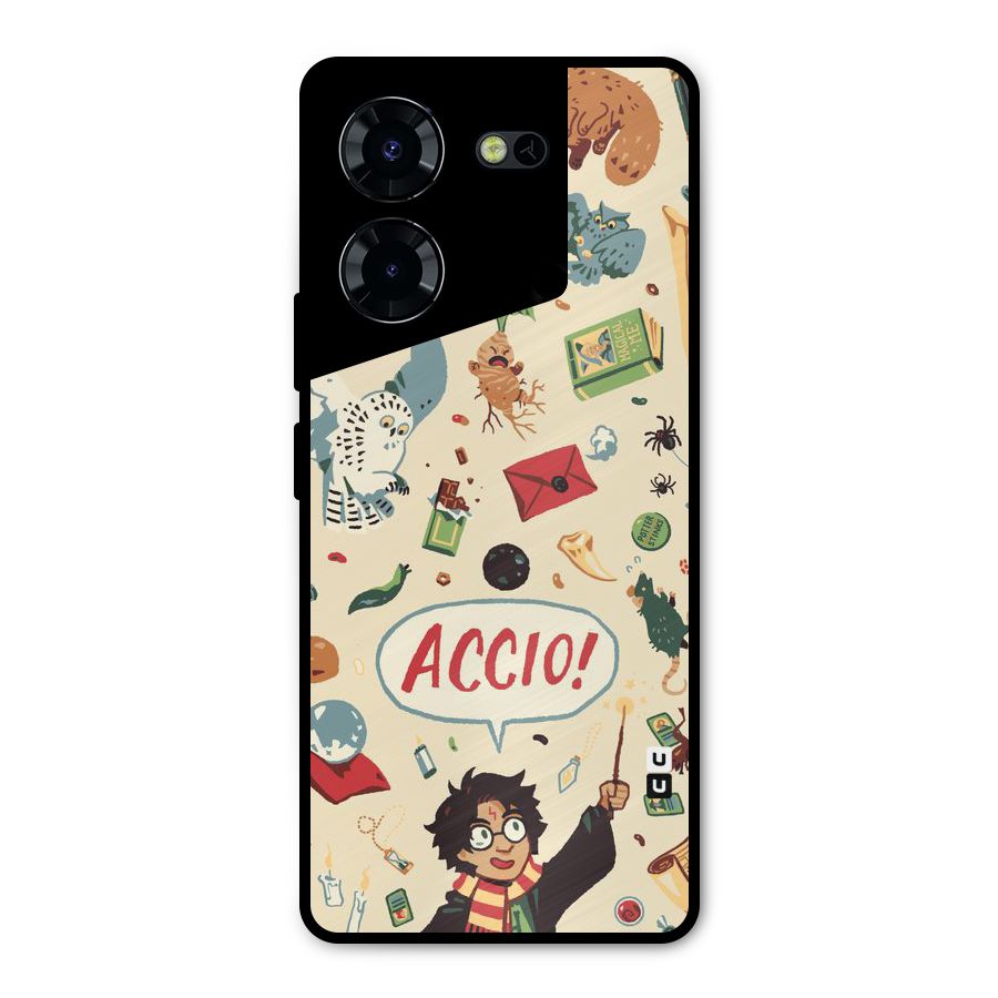 Owl Letter Metal Back Case for Tecno Pova 5 Pro 5G