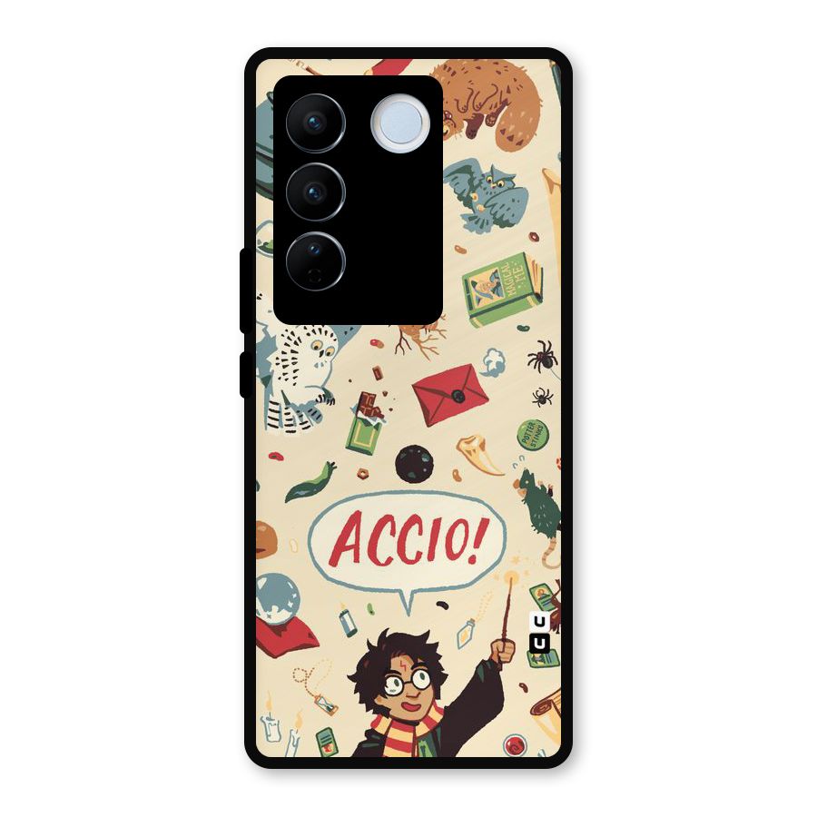 Owl Letter Metal Back Case for Vivo V27