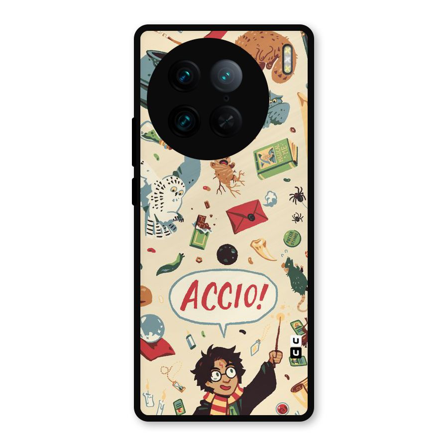 Owl Letter Metal Back Case for Vivo X90 Pro