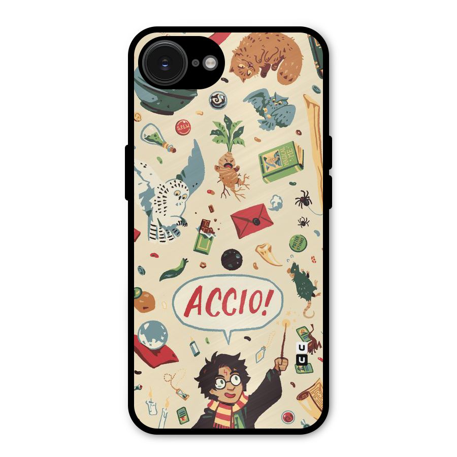 Owl Letter Metal Back Case for iPhone 16e