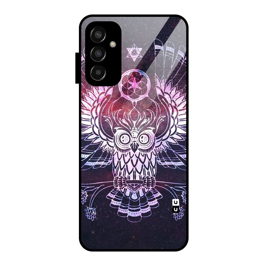 Owl Quirk Swag Glass Back Case for Galaxy F13