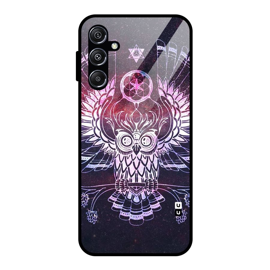 Owl Quirk Swag Glass Back Case for Galaxy M34 5G