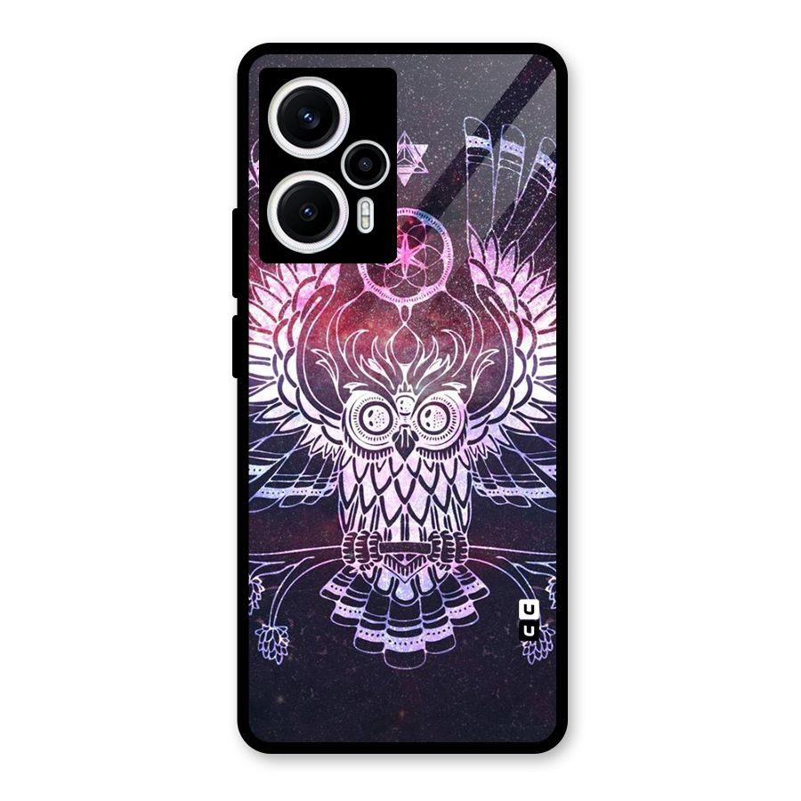 Owl Quirk Swag Glass Back Case for Poco F5