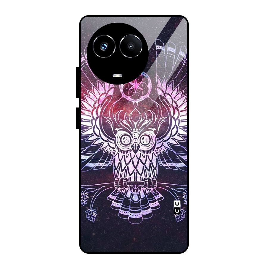 Owl Quirk Swag Glass Back Case for Realme Narzo 60X