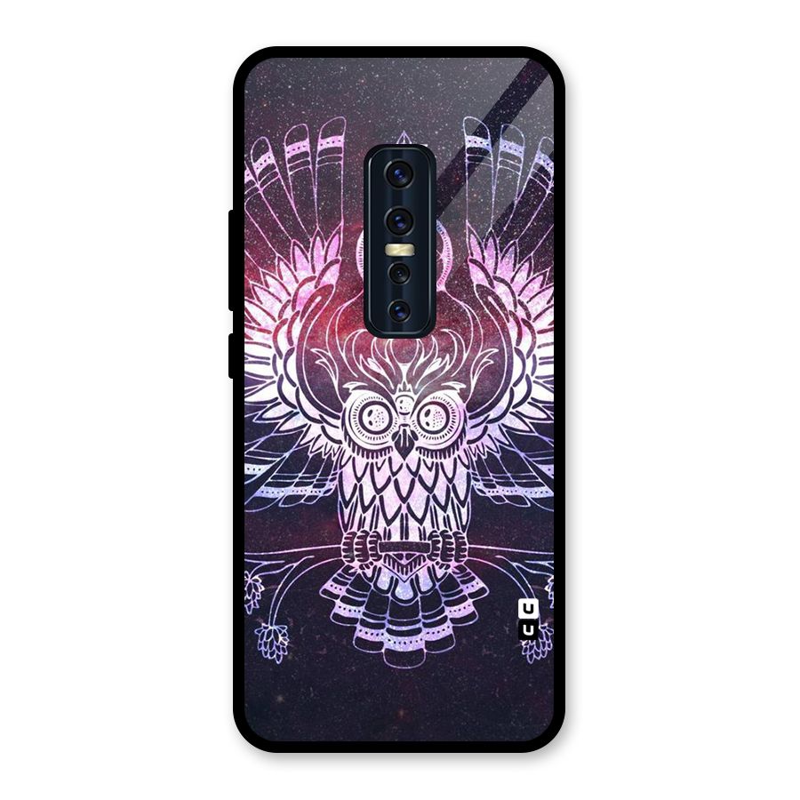 Owl Quirk Swag Glass Back Case for Vivo V17 Pro