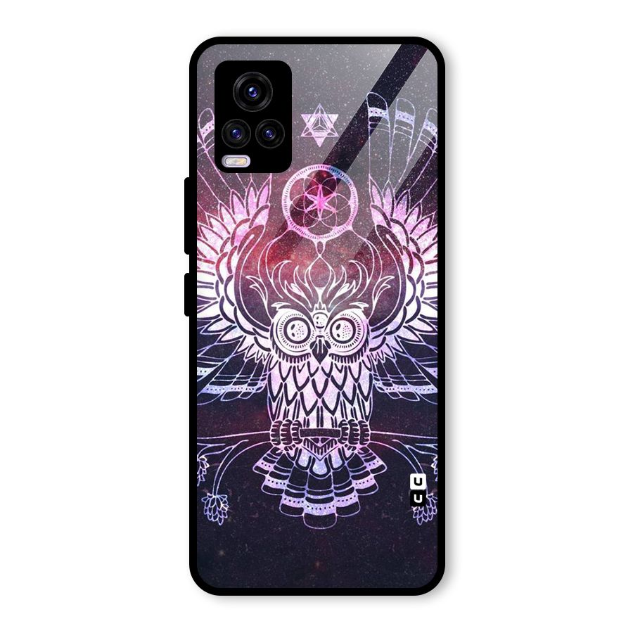 Owl Quirk Swag Glass Back Case for Vivo V20 2021