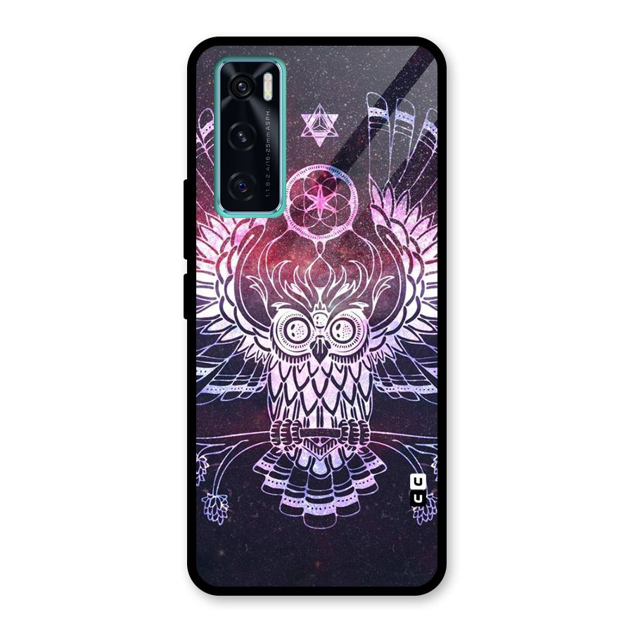 Owl Quirk Swag Glass Back Case for Vivo V20 SE