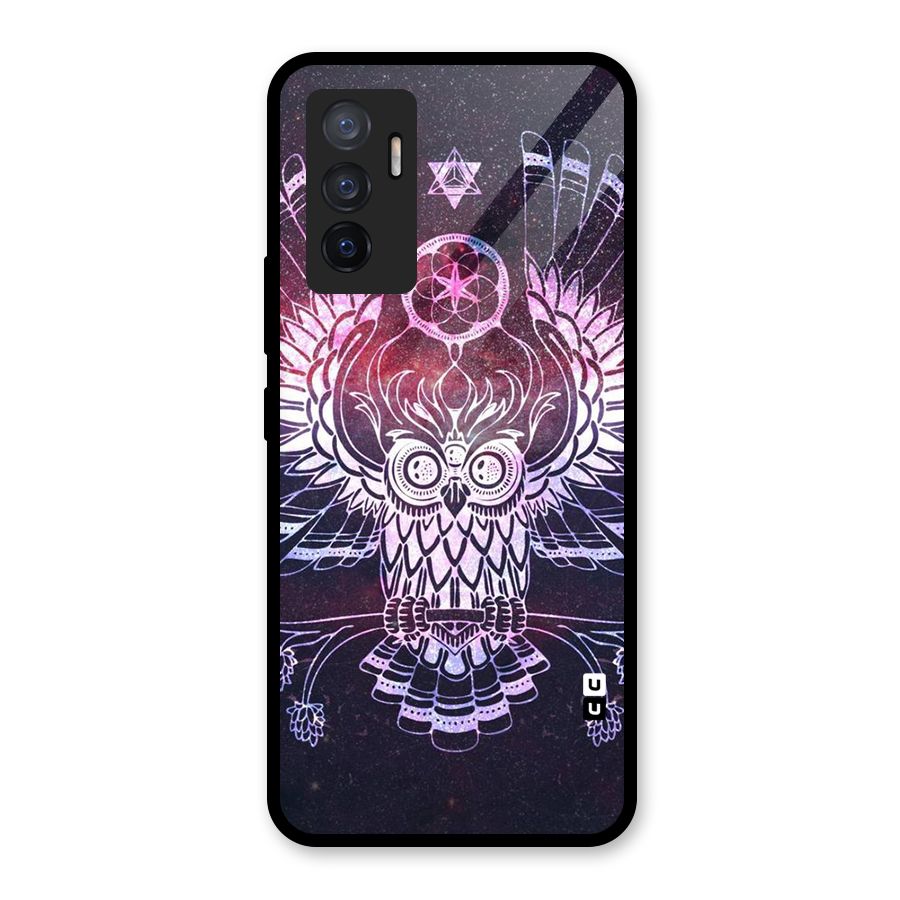 Owl Quirk Swag Glass Back Case for Vivo V23e