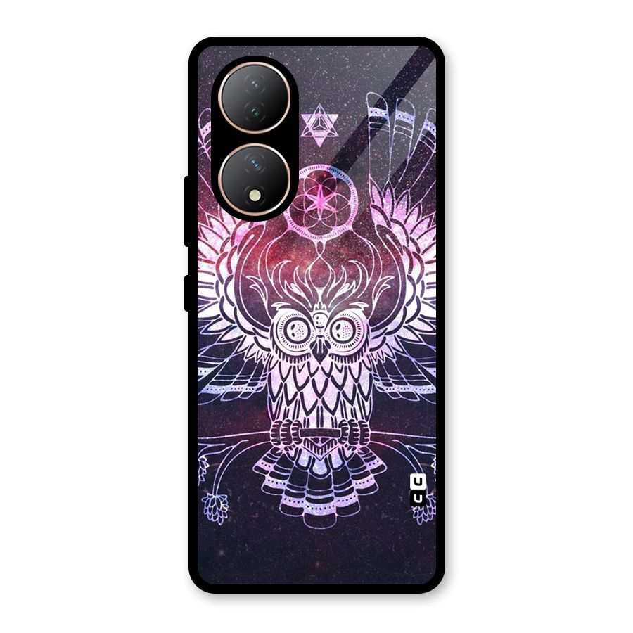 Owl Quirk Swag Glass Back Case for Vivo Y100A