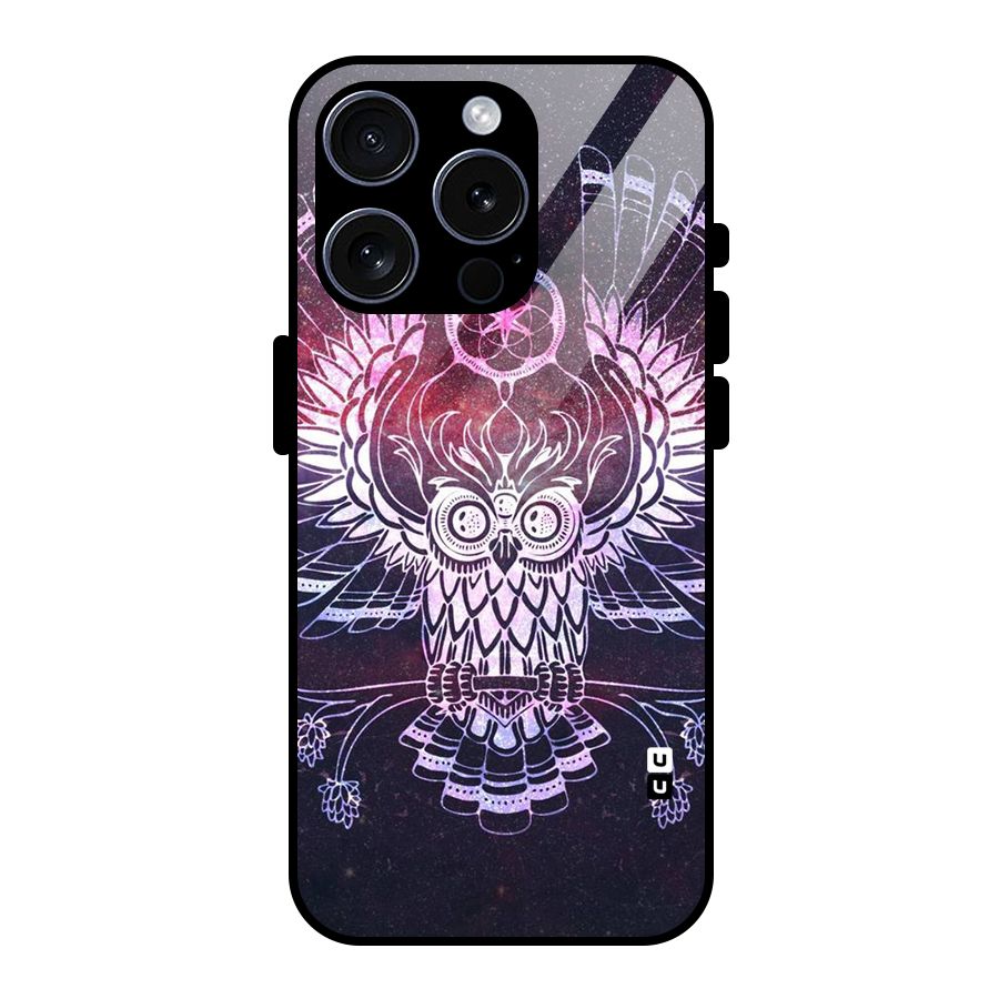 Owl Quirk Swag Glass Back Case for iPhone 15 Pro