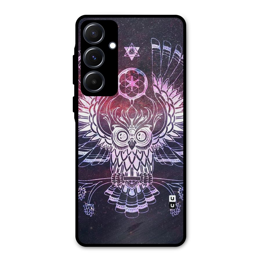 Owl Quirk Swag Metal Back Case for Galaxy A55