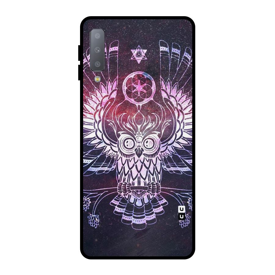 Owl Quirk Swag Metal Back Case for Galaxy A7 (2018)