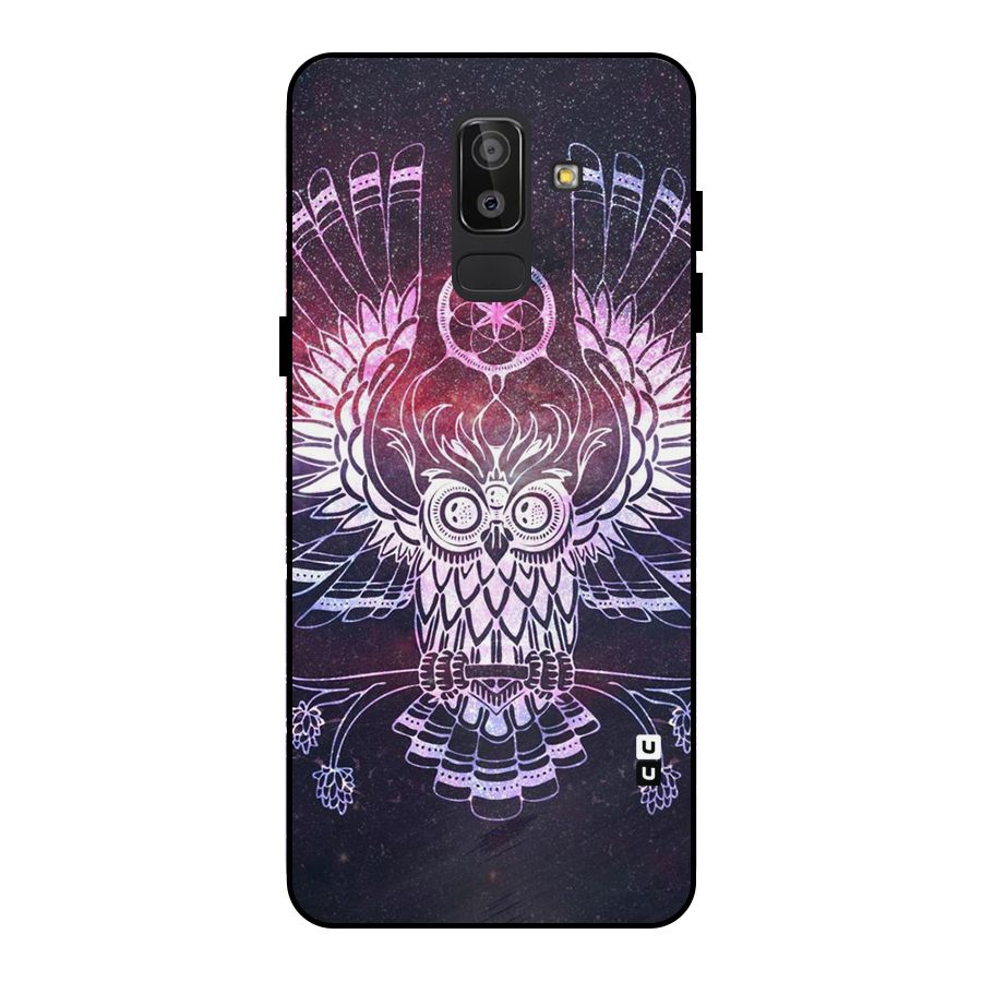 Owl Quirk Swag Metal Back Case for Galaxy J8