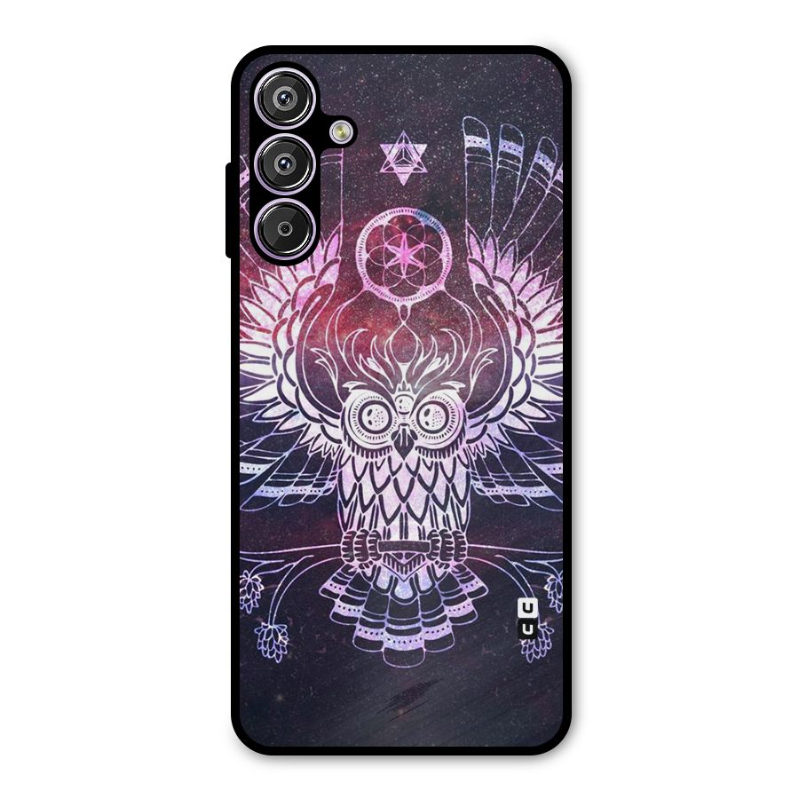 Owl Quirk Swag Metal Back Case for Galaxy M15