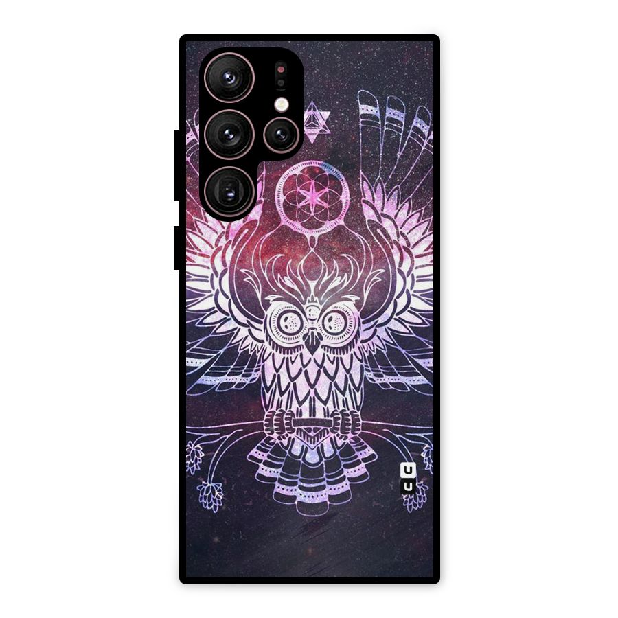 Owl Quirk Swag Metal Back Case for Galaxy S22 Ultra 5G
