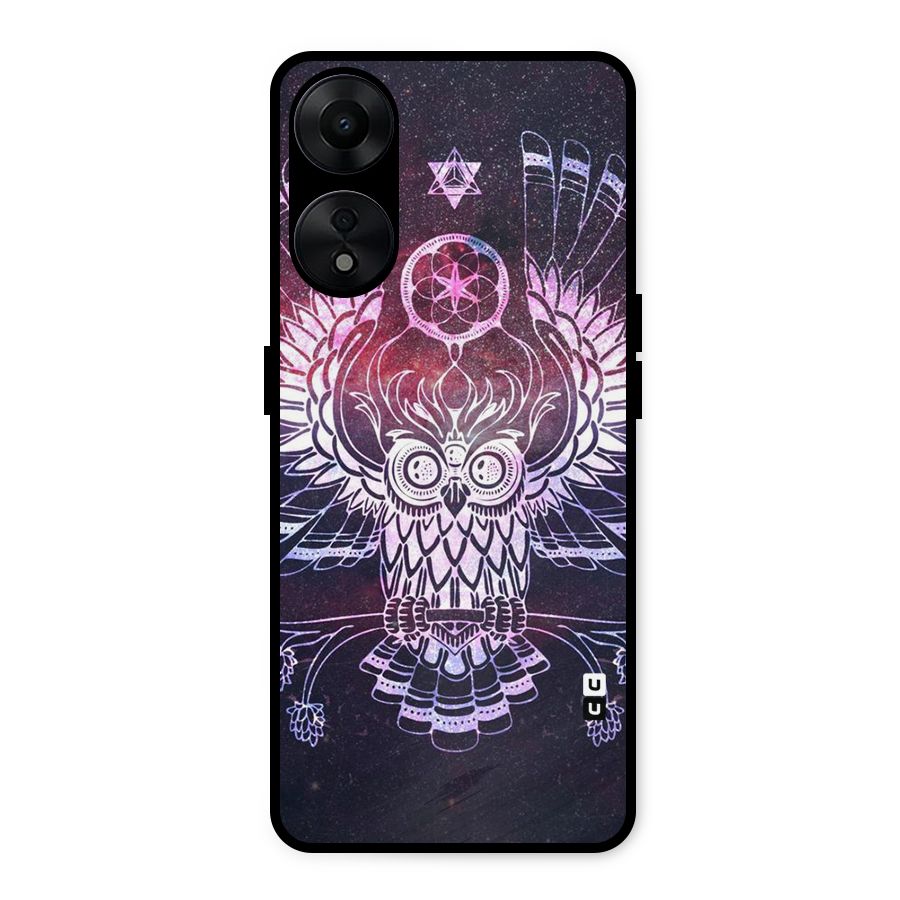 Owl Quirk Swag Metal Back Case for Oppo A78 5G