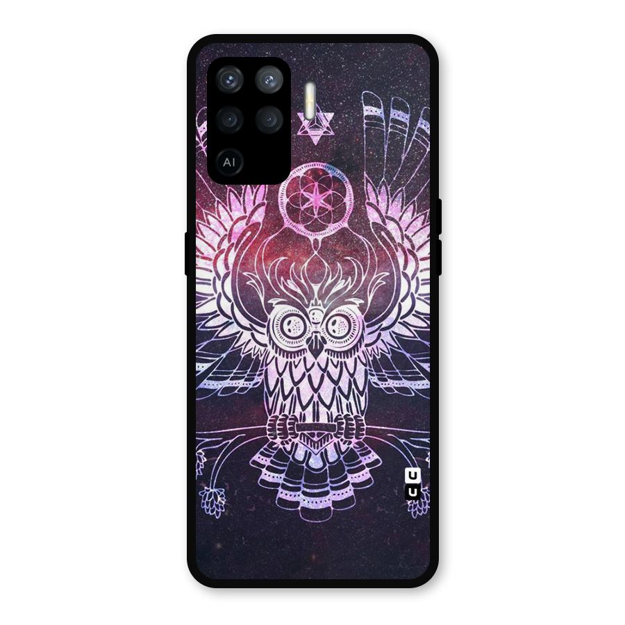 Owl Quirk Swag Metal Back Case for Oppo F19 Pro