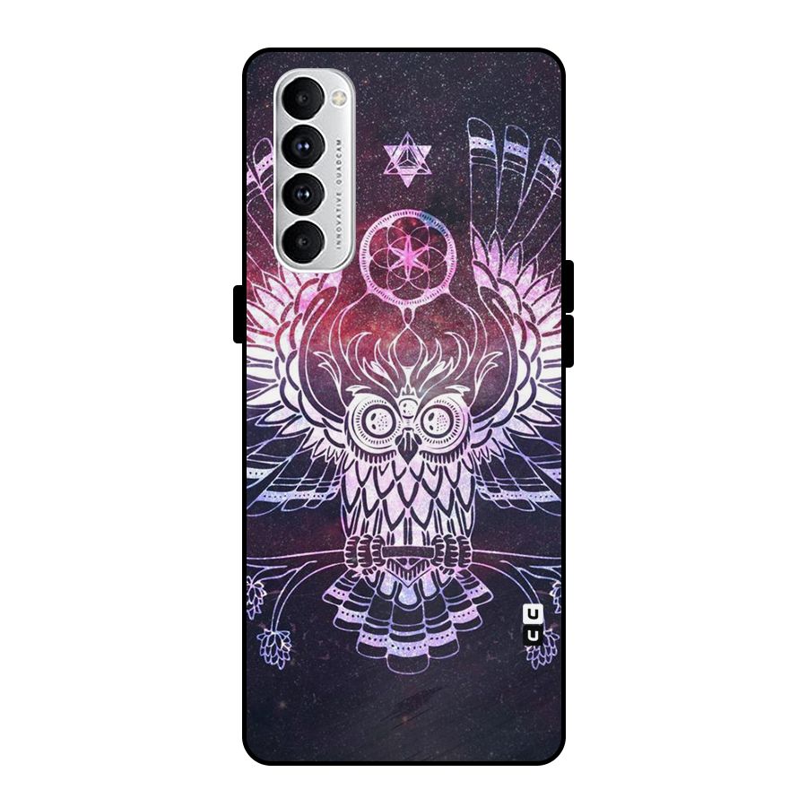 Owl Quirk Swag Metal Back Case for Oppo Reno4 Pro