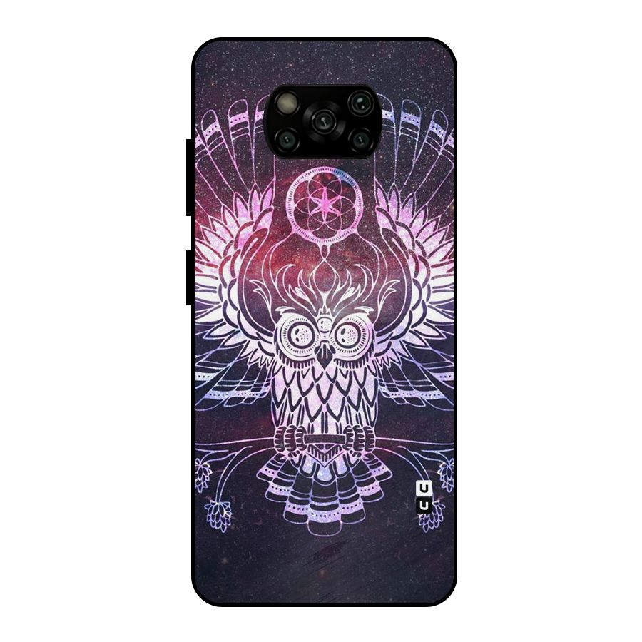 Owl Quirk Swag Metal Back Case for Poco X3