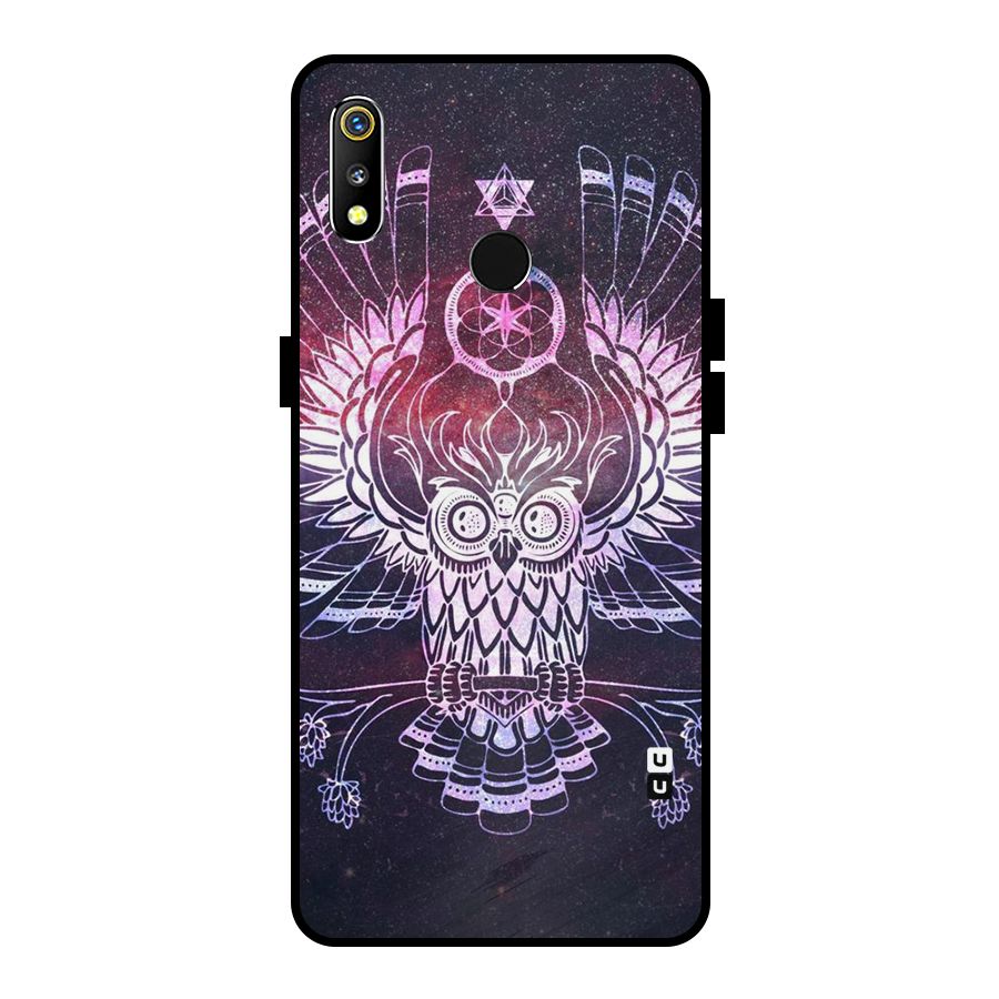 Owl Quirk Swag Metal Back Case for Realme 3i