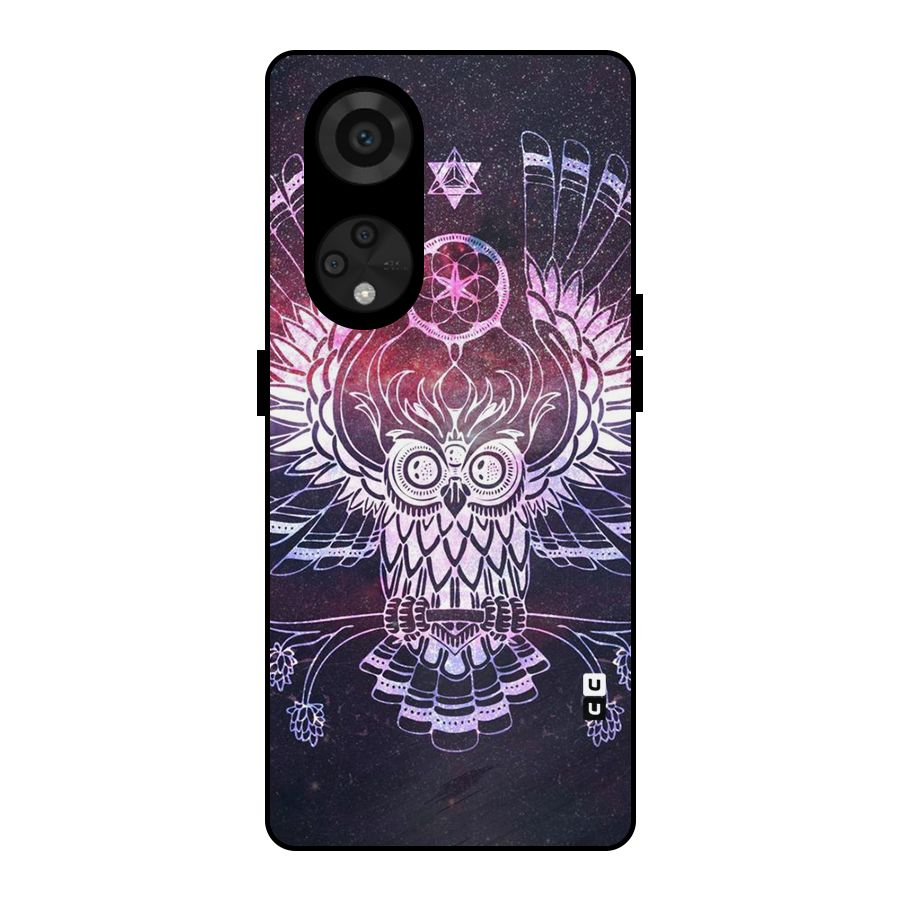 Owl Quirk Swag Metal Back Case for Reno8 T 5G