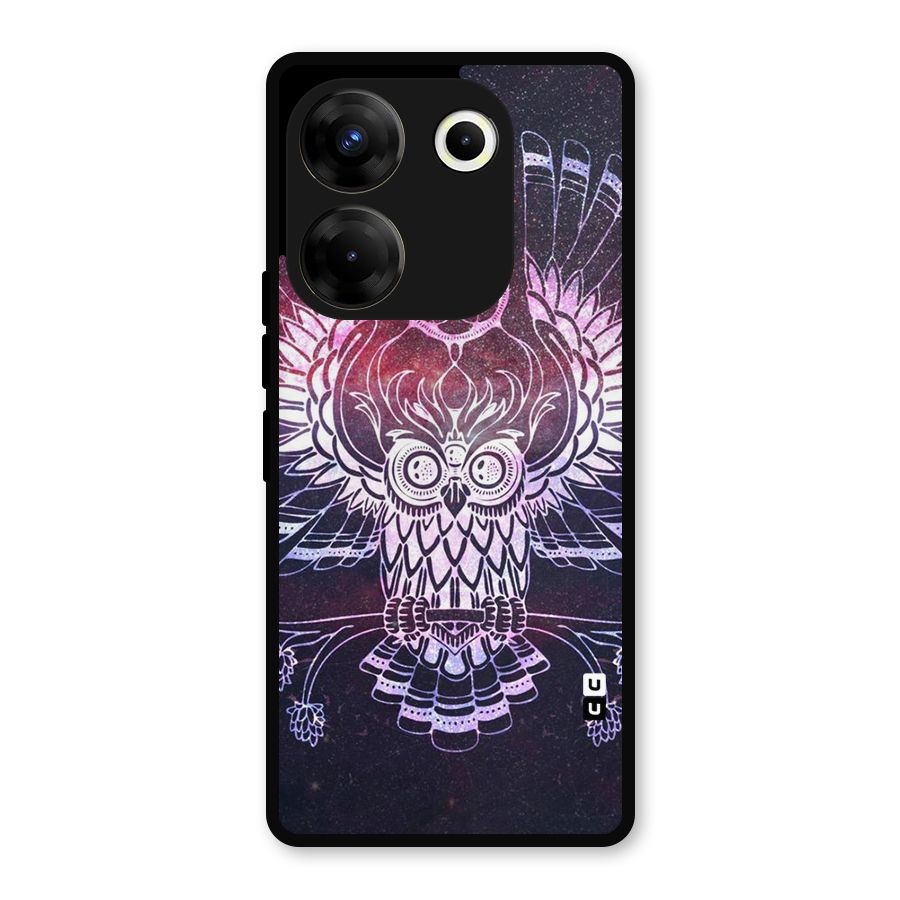 Owl Quirk Swag Metal Back Case for Tecno Camon 20 Pro