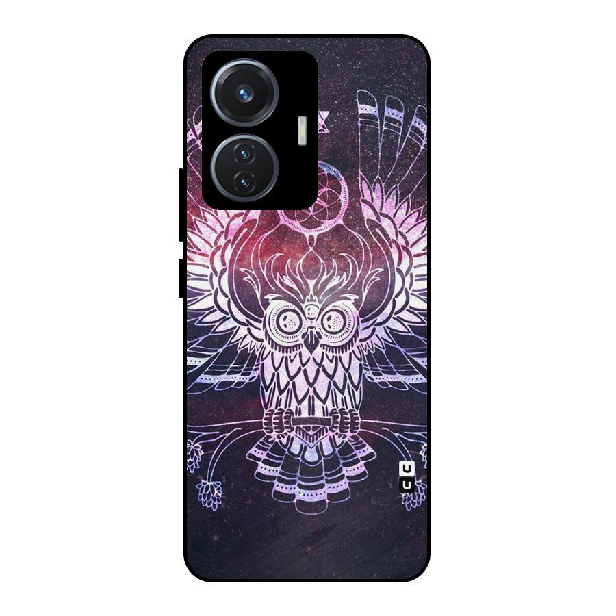 Owl Quirk Swag Metal Back Case for Vivo T1 44W