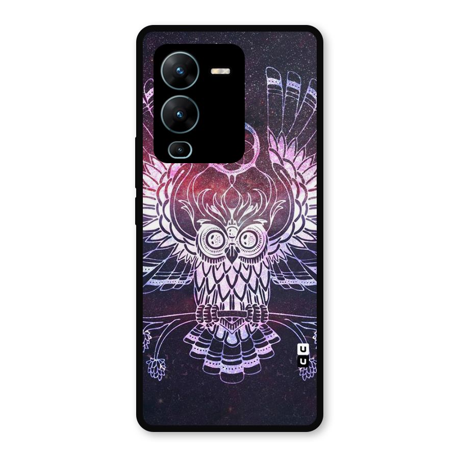Owl Quirk Swag Metal Back Case for Vivo V25 Pro