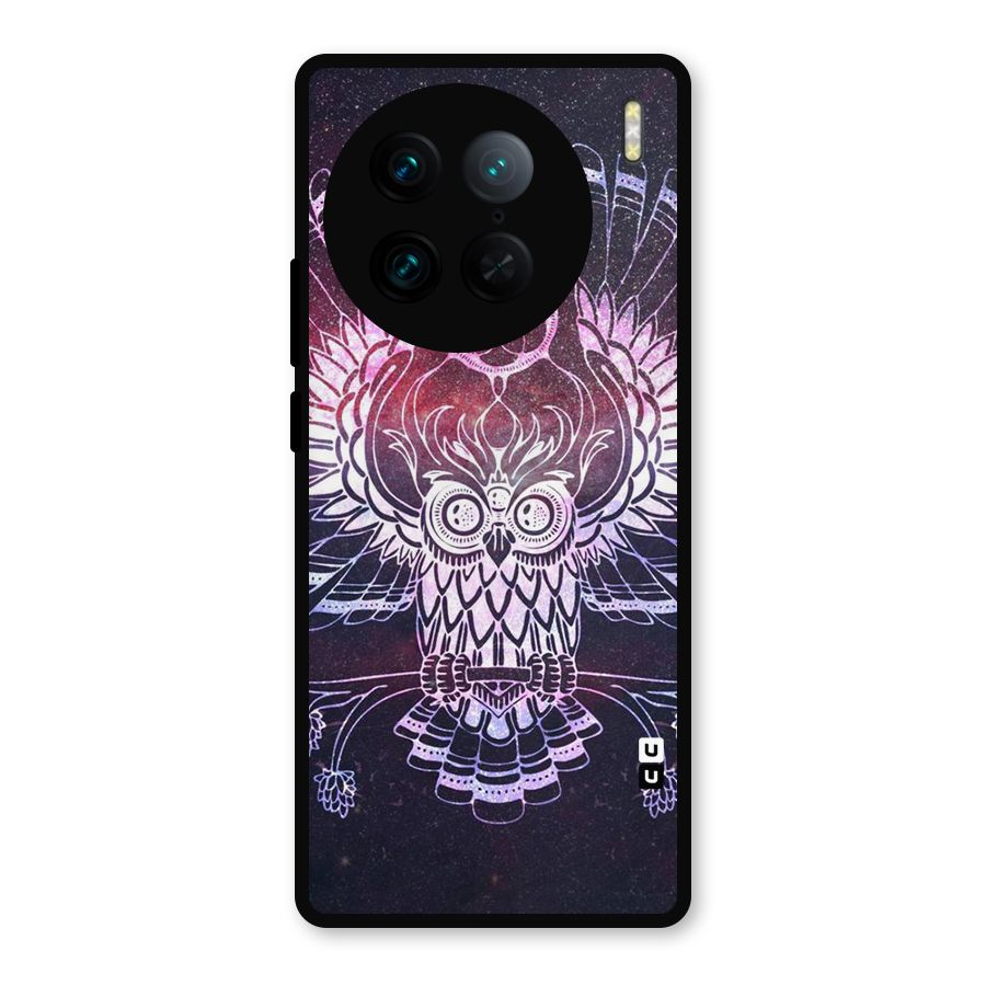 Owl Quirk Swag Metal Back Case for Vivo X90 Pro