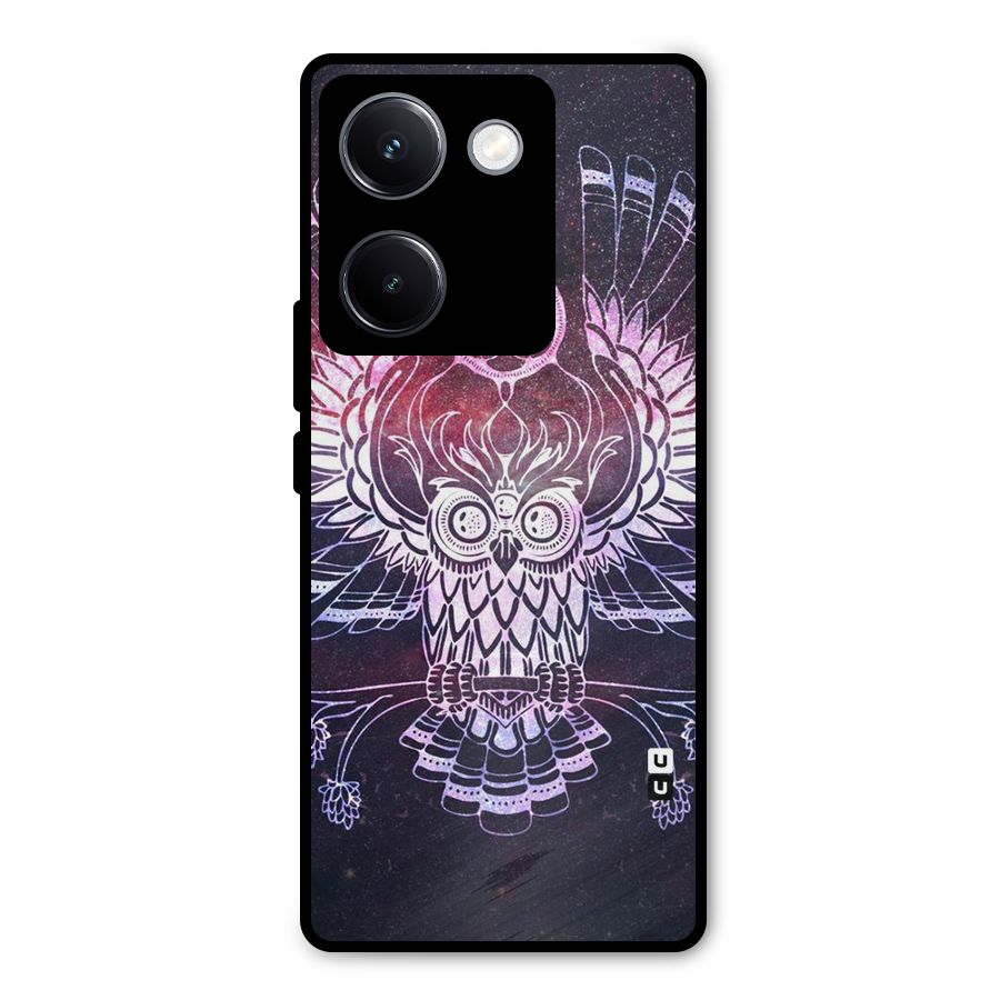 Owl Quirk Swag Metal Back Case for Vivo Y300 Plus