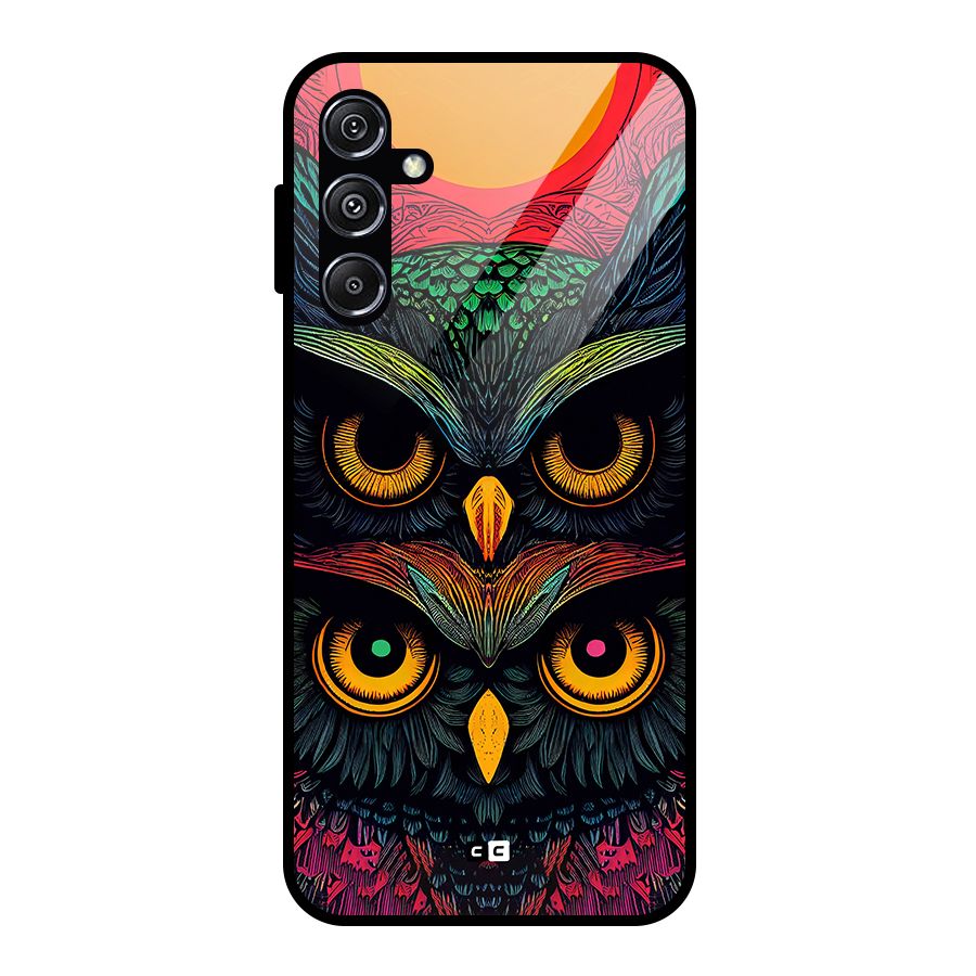 Owl Soul Art Illustration Glass Back Case for Galaxy M34 5G