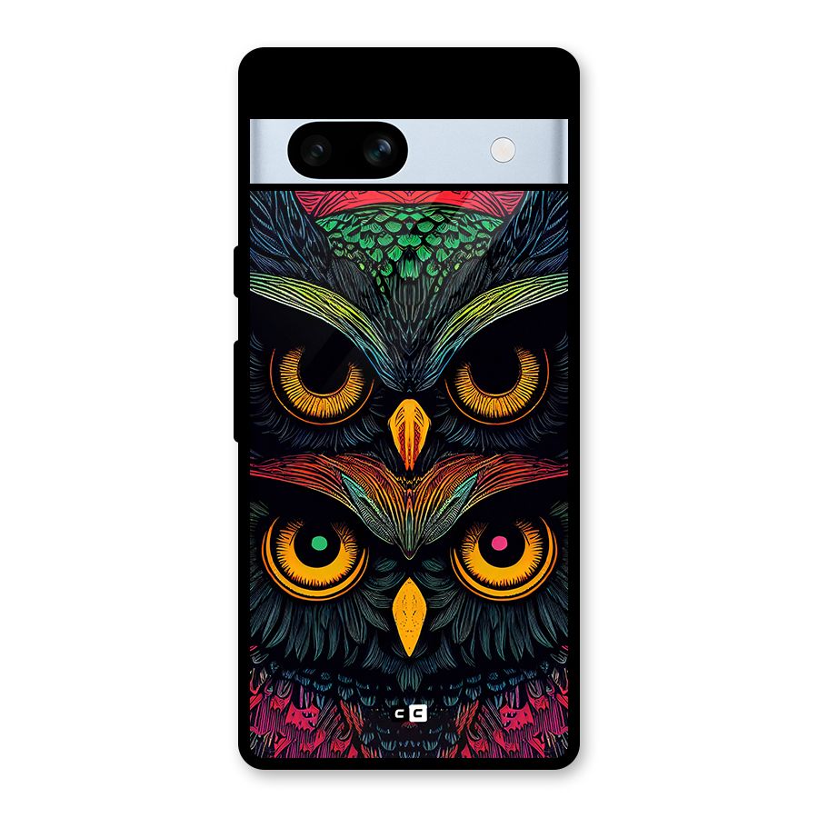 Owl Soul Art Illustration Glass Back Case for Google Pixel 7a