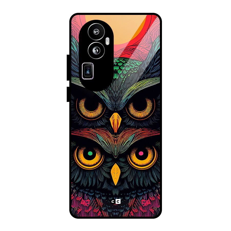 Owl Soul Art Illustration Glass Back Case for Oppo Reno10 Pro Plus