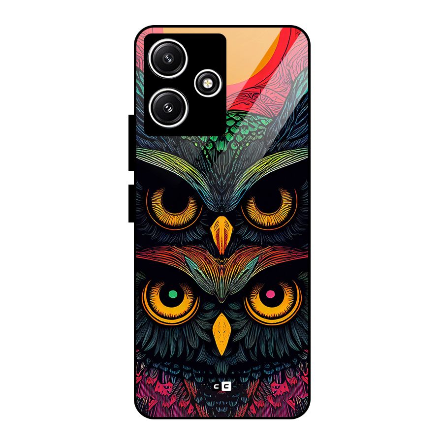 Owl Soul Art Illustration Glass Back Case for Poco M6 Pro