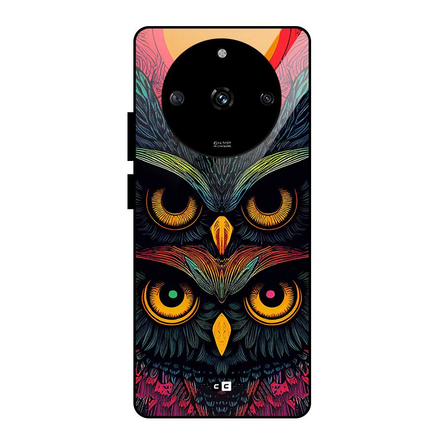 Owl Soul Art Illustration Glass Back Case for Realme Narzo 60 5G