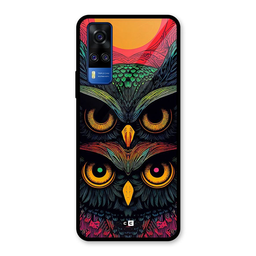 Owl Soul Art Illustration Glass Back Case for Vivo Y31