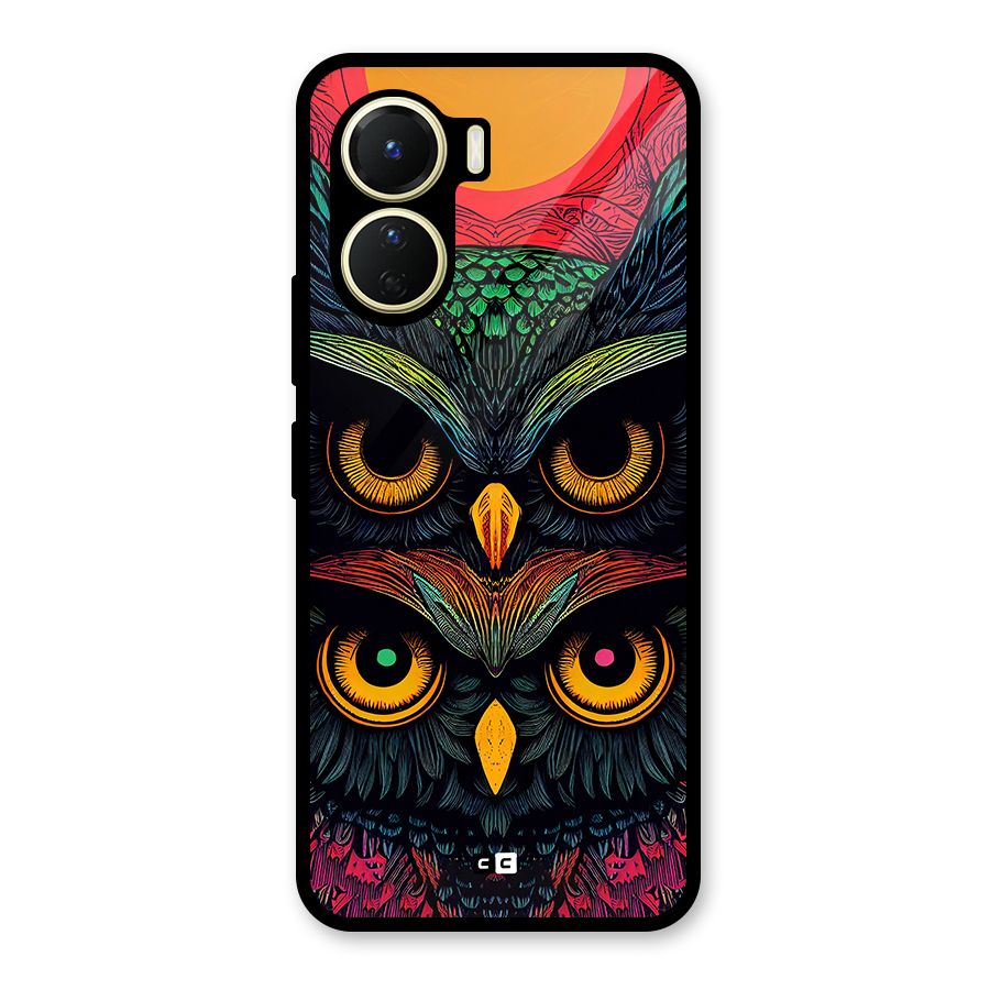 Owl Soul Art Illustration Glass Back Case for Vivo Y56