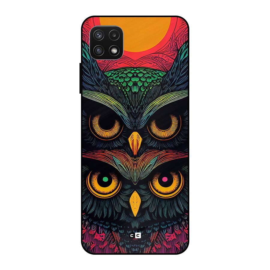 Owl Soul Art Illustration Metal Back Case for Galaxy A22 5G