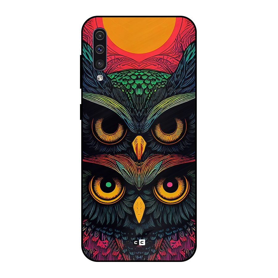 Owl Soul Art Illustration Metal Back Case for Galaxy A30s
