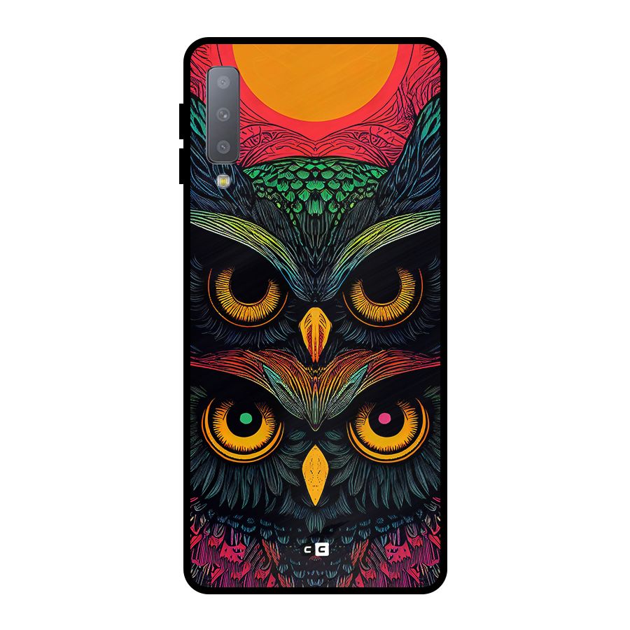 Owl Soul Art Illustration Metal Back Case for Galaxy A7 (2018)