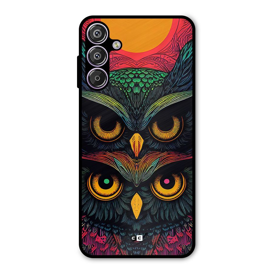 Owl Soul Art Illustration Metal Back Case for Galaxy F15