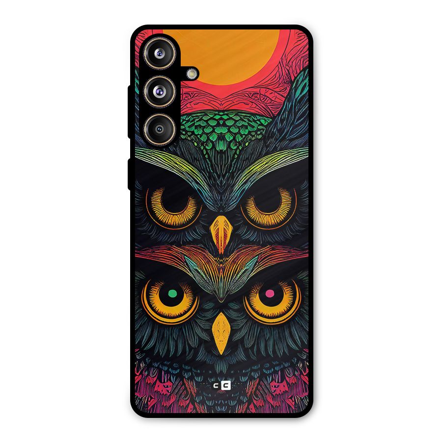 Owl Soul Art Illustration Metal Back Case for Galaxy F55