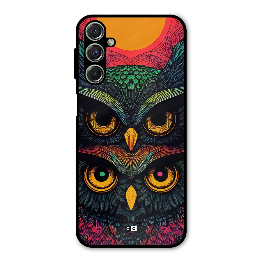 Owl Soul Art Illustration Metal Back Case for Galaxy M34