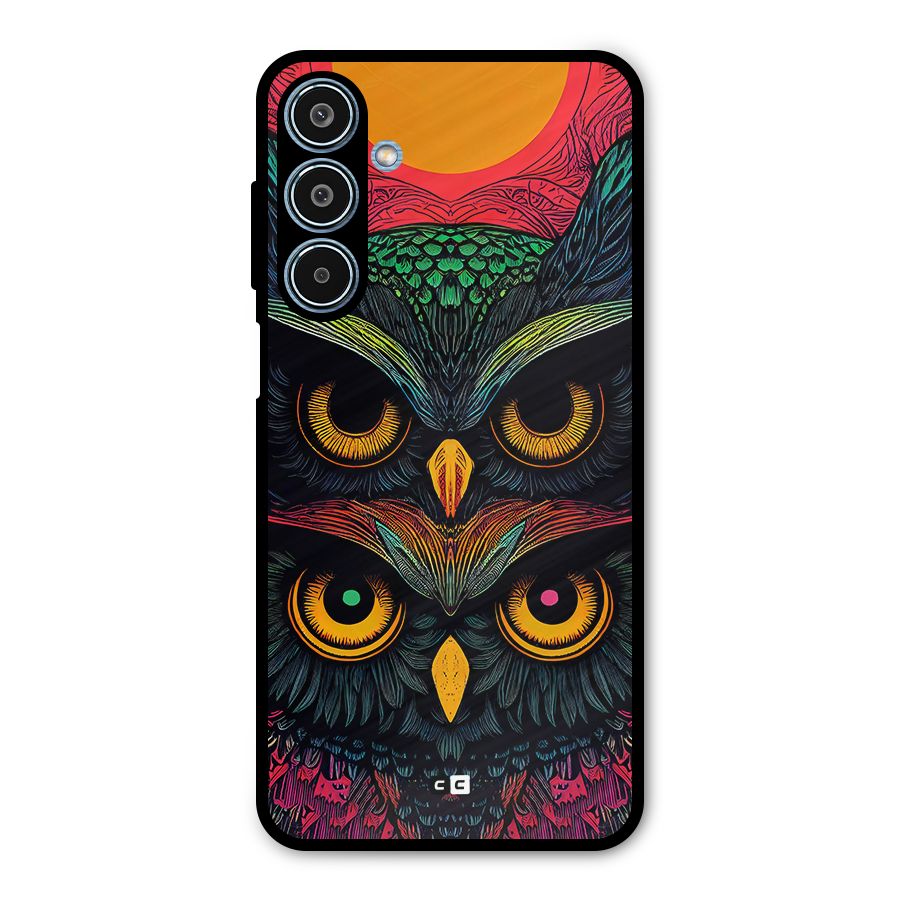 Owl Soul Art Illustration Metal Back Case for Galaxy M35