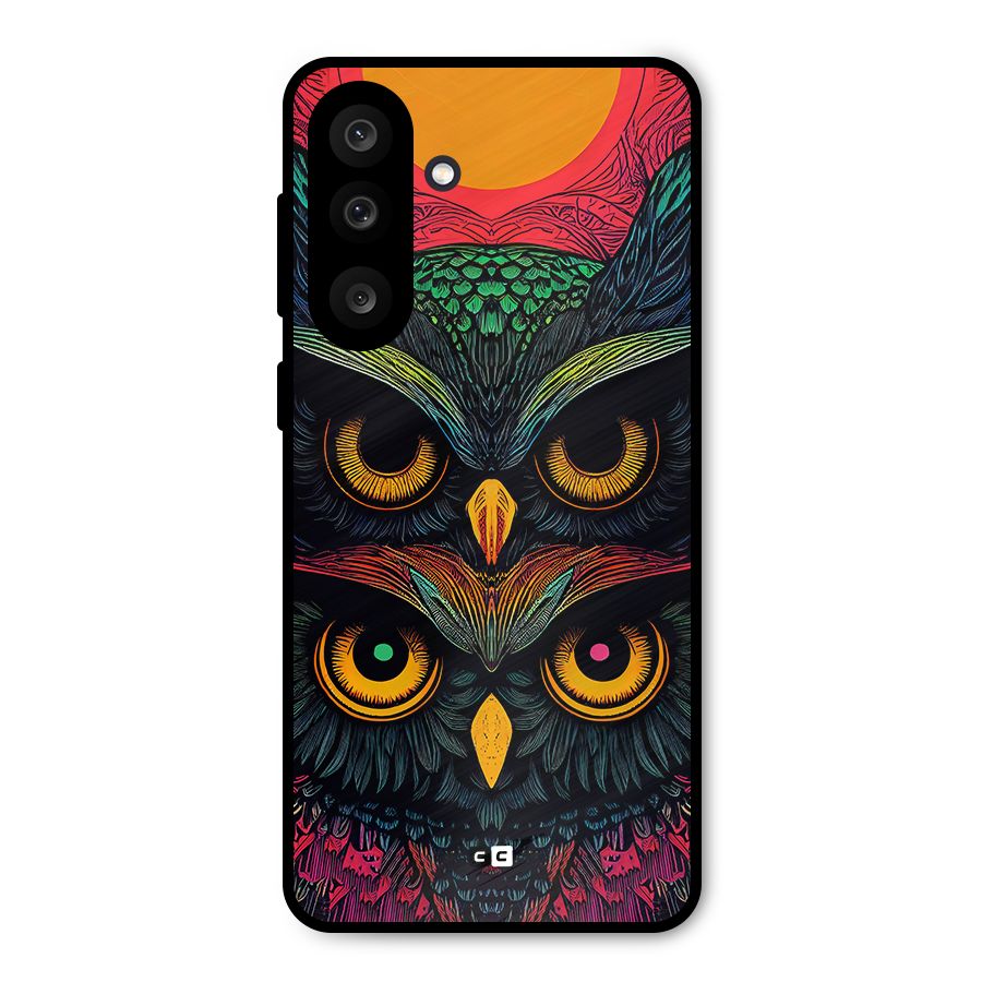 Owl Soul Art Illustration Metal Back Case for Galaxy M56