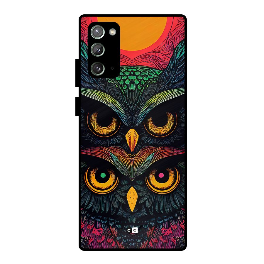 Owl Soul Art Illustration Metal Back Case for Galaxy Note 20