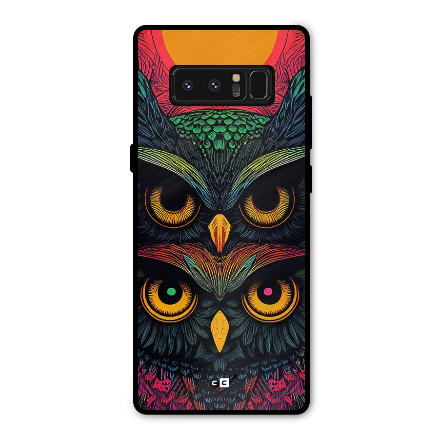 Owl Soul Art Illustration Metal Back Case for Galaxy Note 8