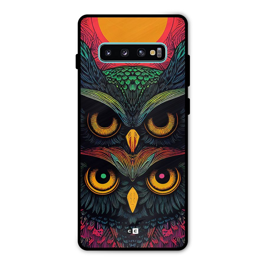 Owl Soul Art Illustration Metal Back Case for Galaxy S10 Plus