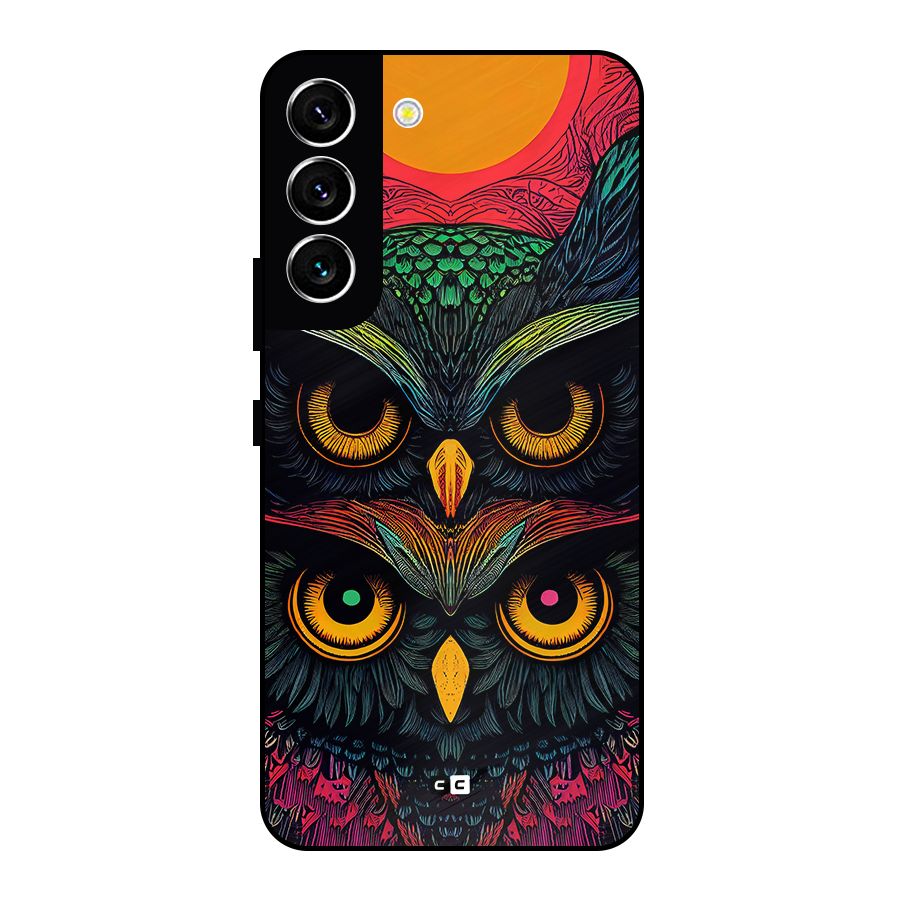 Owl Soul Art Illustration Metal Back Case for Galaxy S22 5G