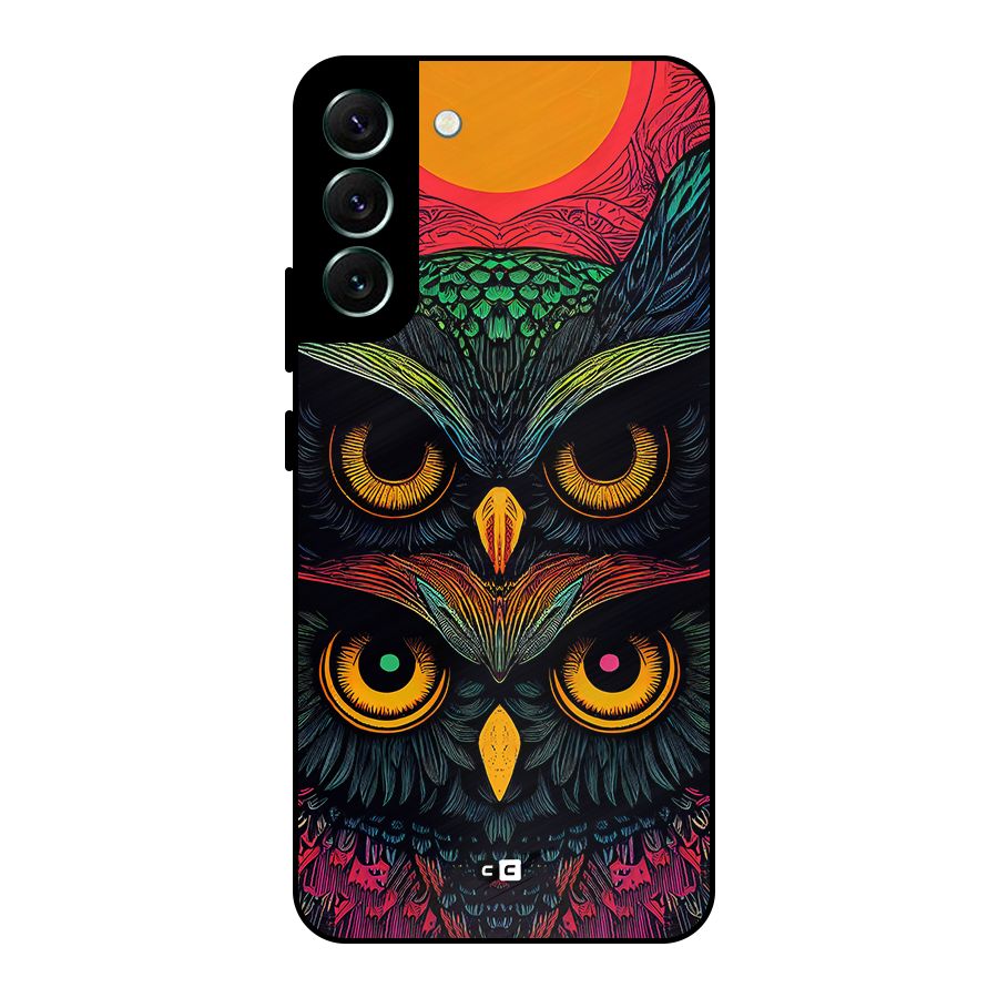 Owl Soul Art Illustration Metal Back Case for Galaxy S22 Plus 5G